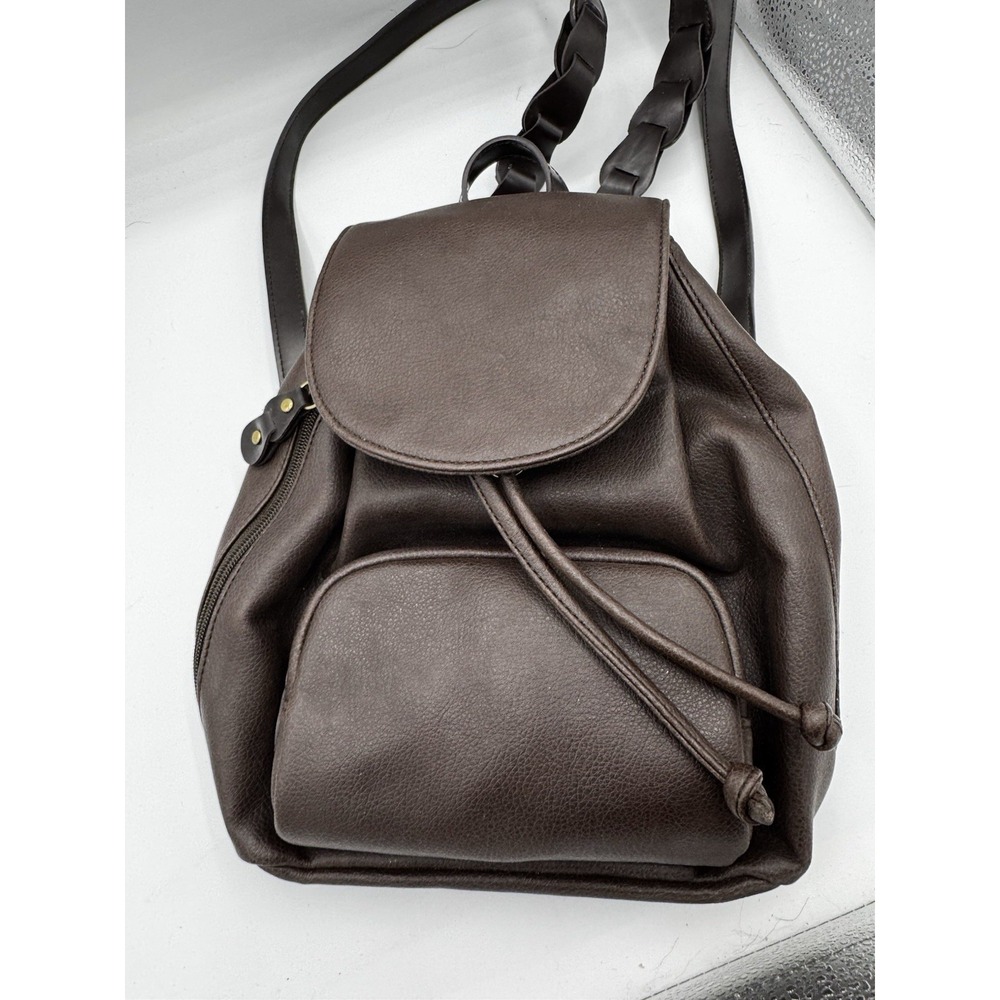 Vintage NWT Partners Mini Backpack Brown School Y2K Braided Straps PT3